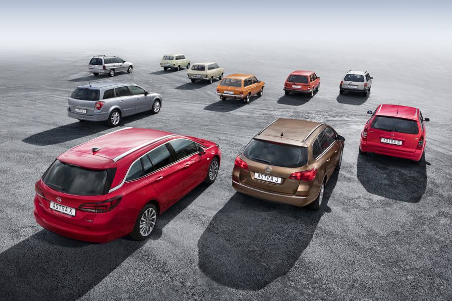 Tutte le familiari Opel schierate insieme
